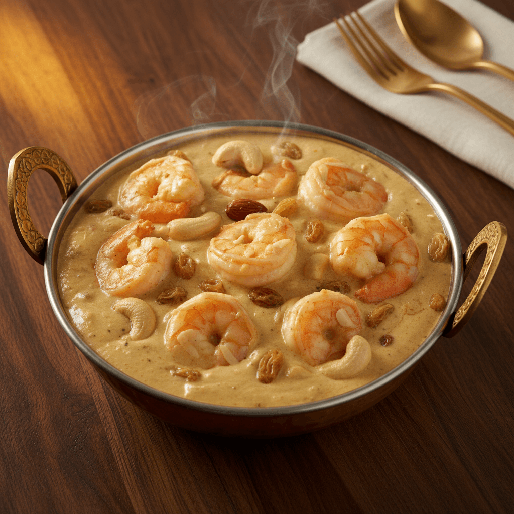 Gambas Shahi Korma (Comptez Environ 15 Min.)